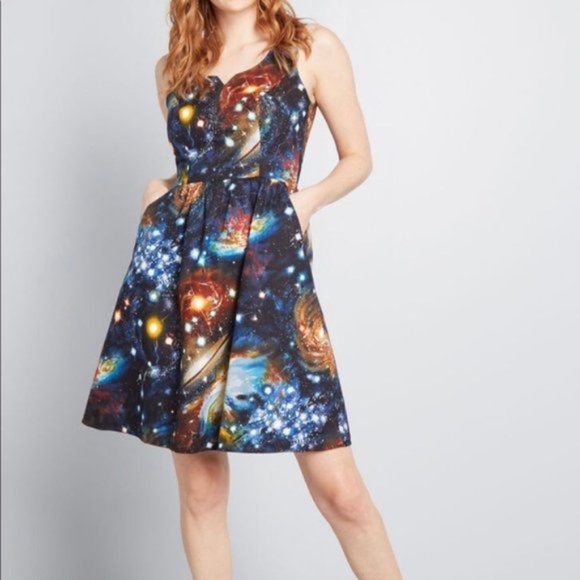 Modcloth Fervour Galaxy Dress - Picture 2 of 3